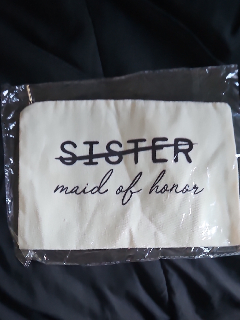 Maid of Honor Cream Cosmetic Bag